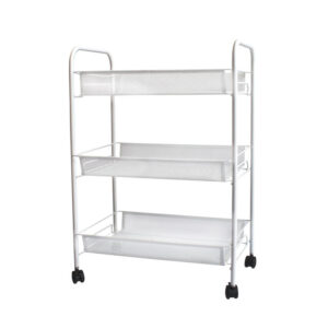 Organizador Con Canastas y Ruedas Blanco