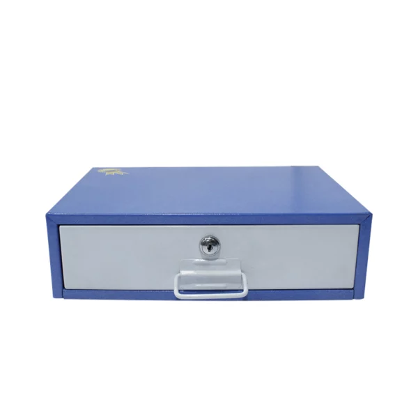 Caja menor grande con gaveta color azul