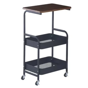 Mesa Auxiliar 2 canastas con ruedas