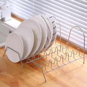 Organizador de tapas y platos de mesa cromado